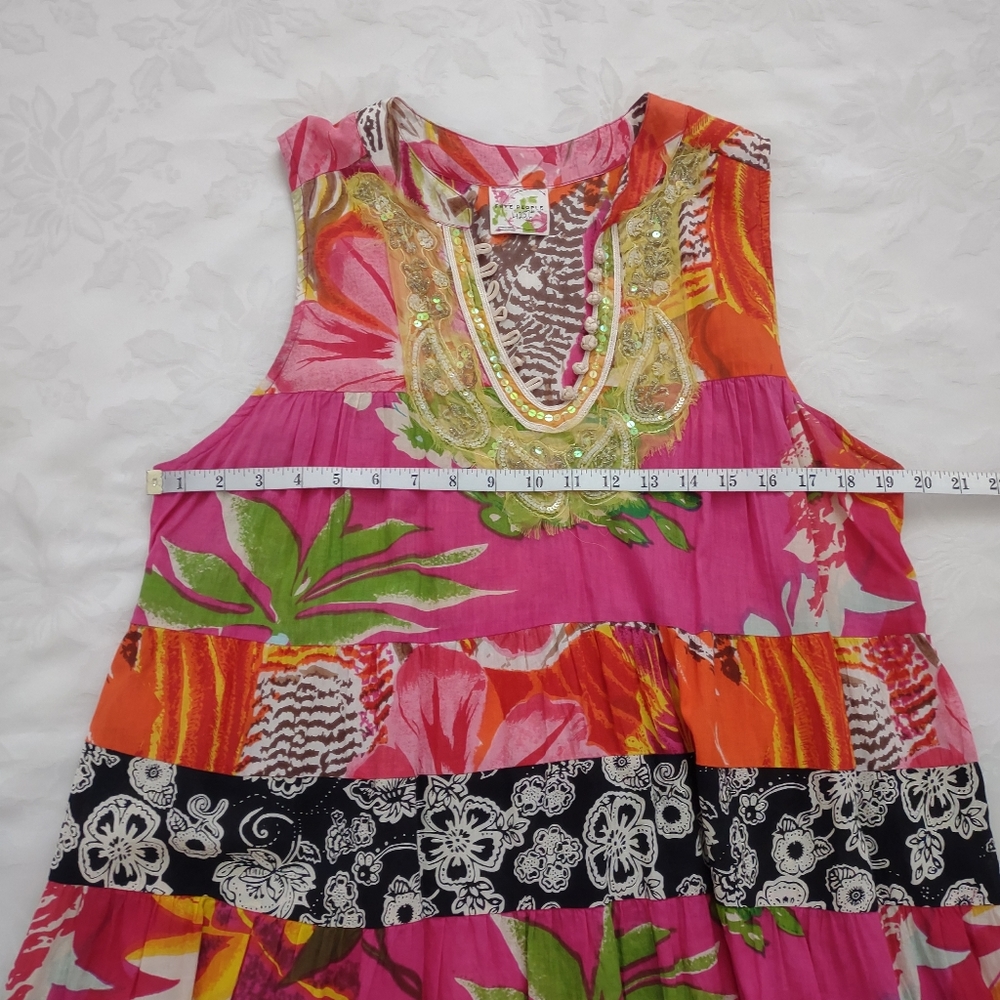 Rare Findfp Patchwork Ruffle Tiered Sequins - image 8